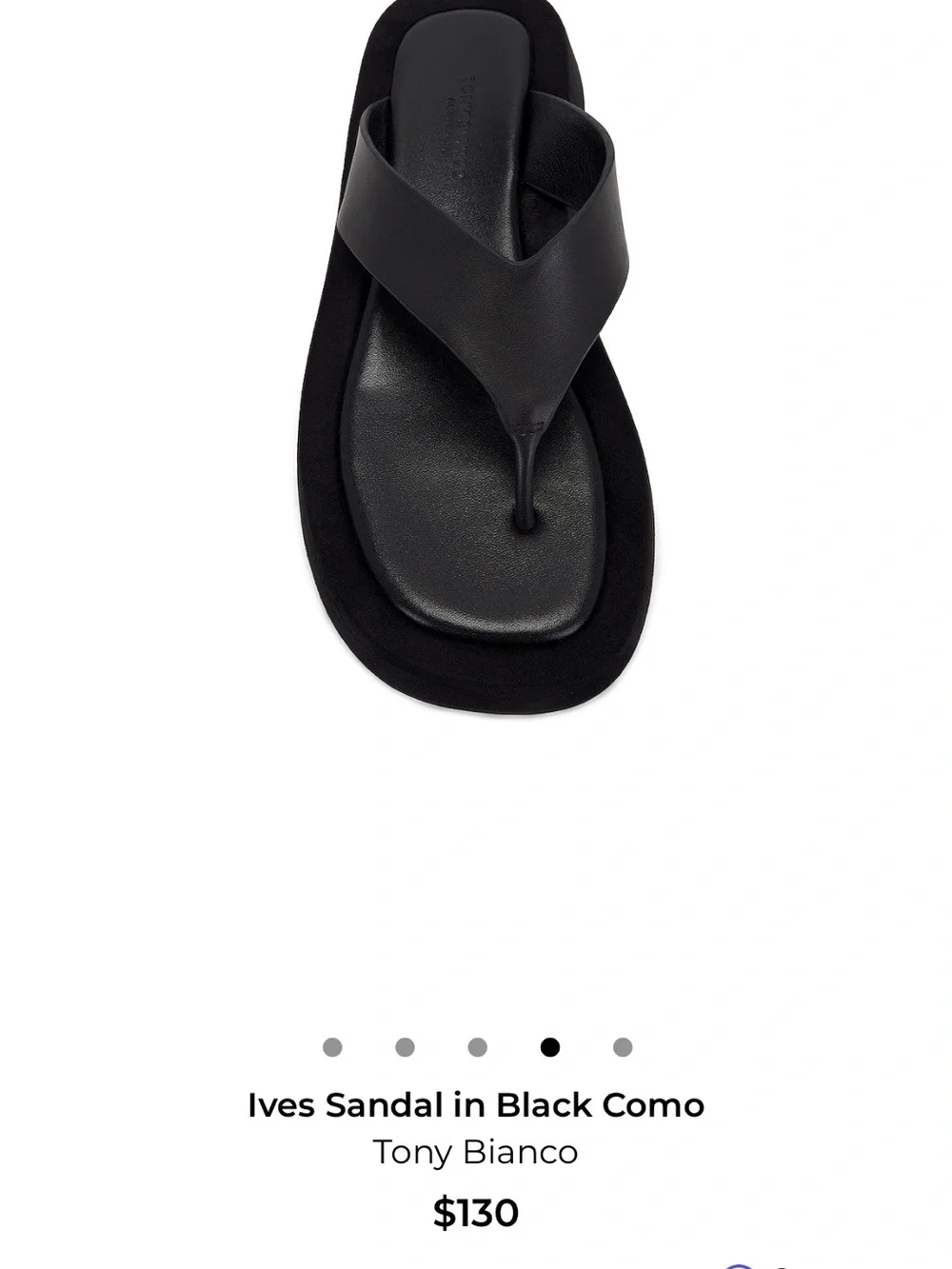 Tony Bianco Black Ives Toe-Post Sandal